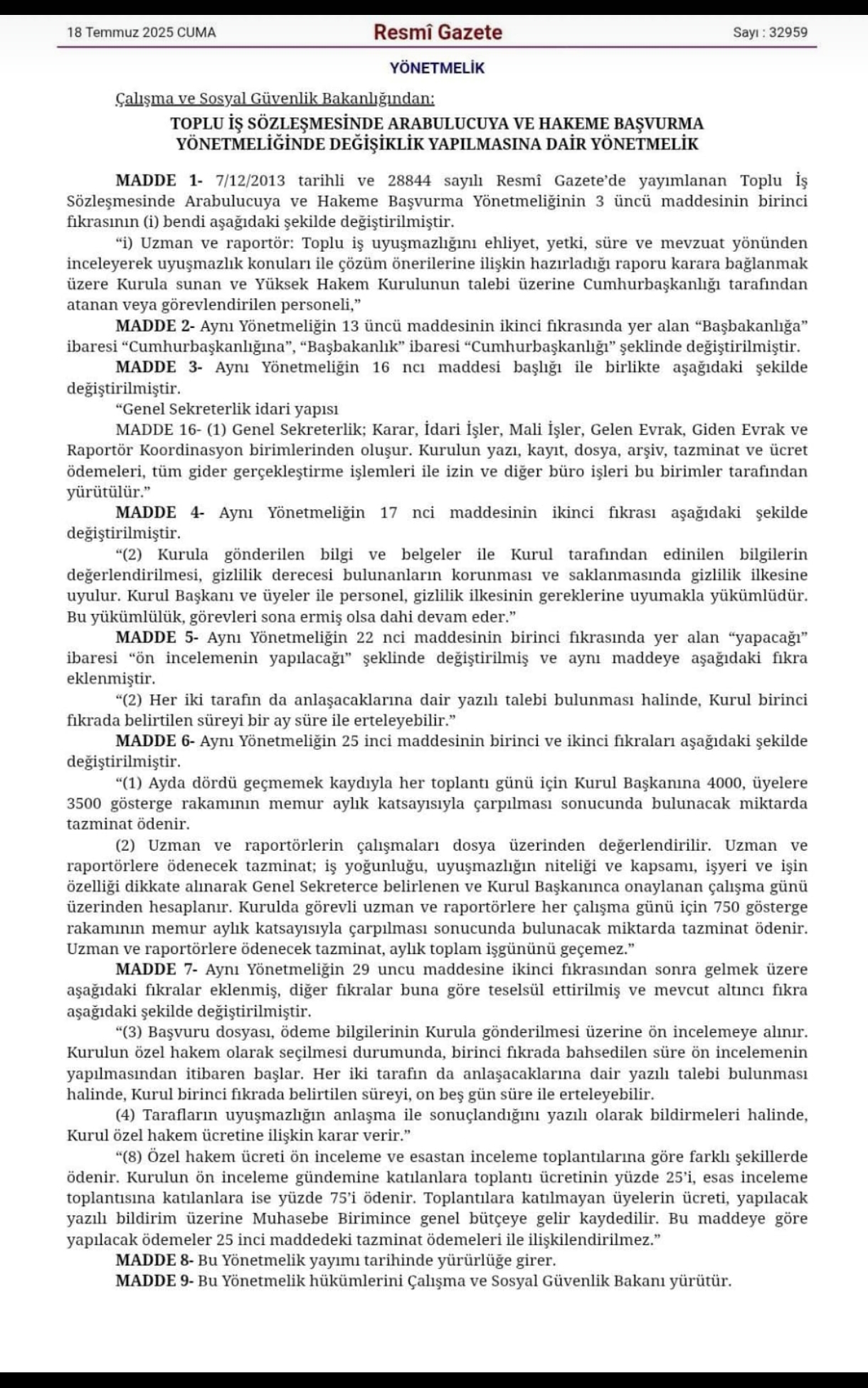 Toplu İş Sözleşmesinde Arabuluculuk ve Hakemlik Sürecine Yeni Düzenleme Geldi!