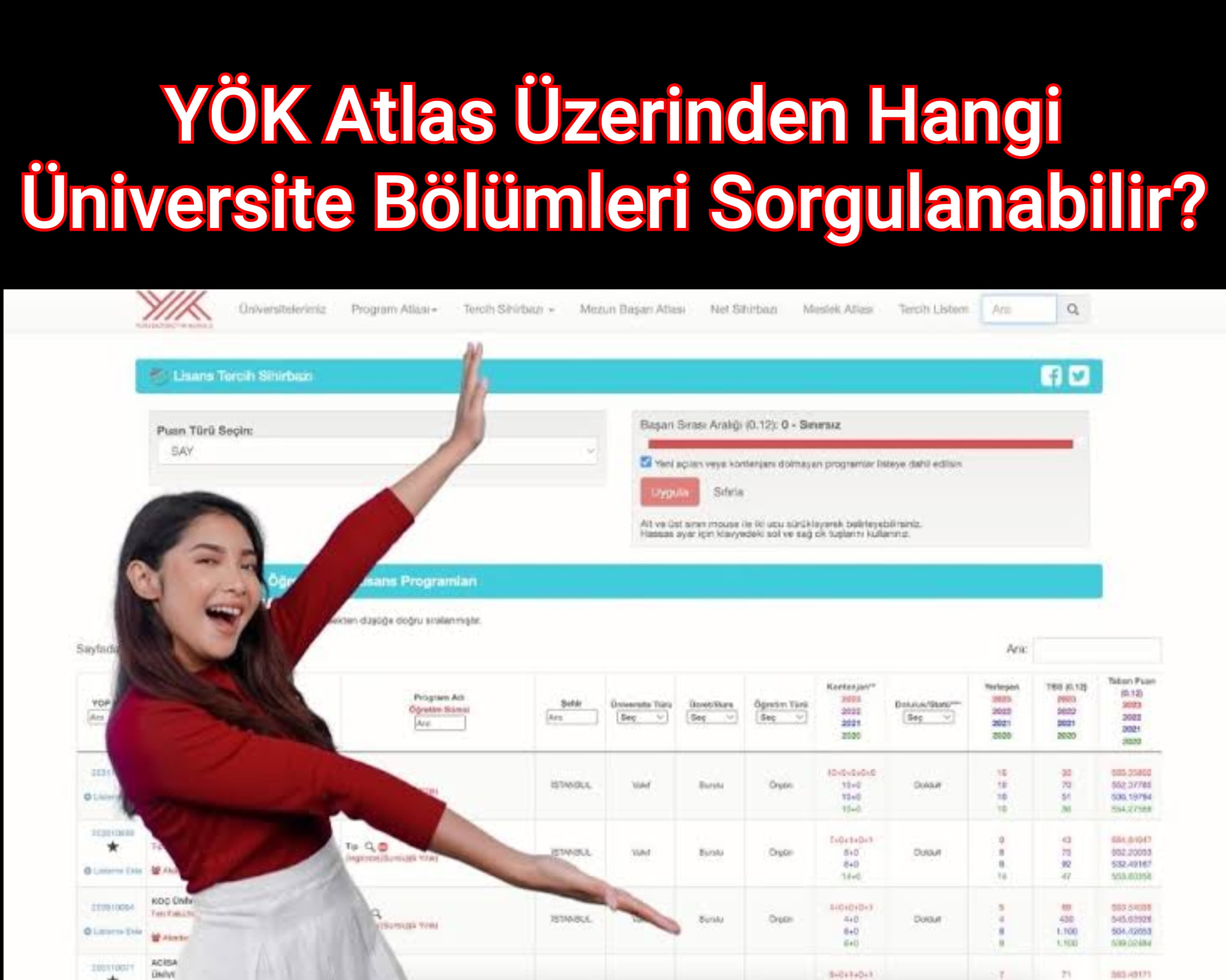  YÖK Atlas Üzerinden Hangi Üniversite Bölümleri Sorgulanabilir?