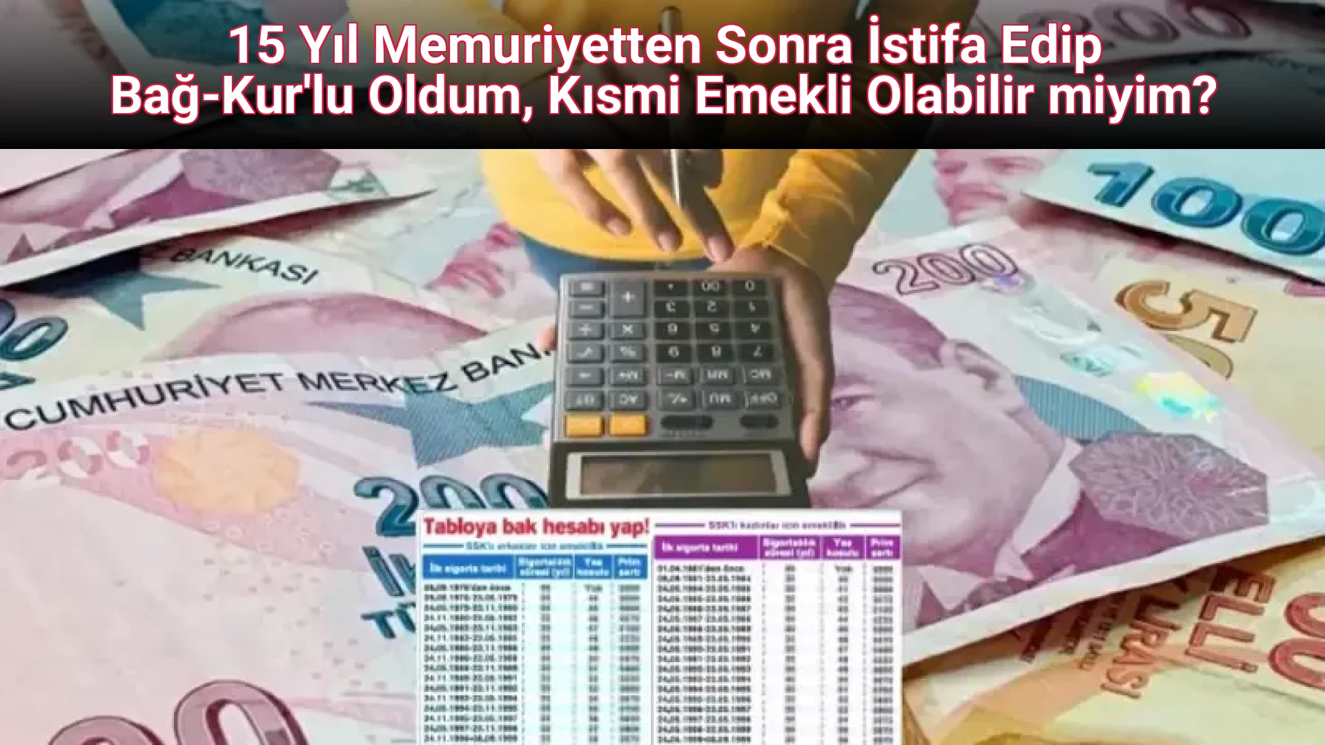 15 Yıl Memuriyetten Sonra İstifa Edip Bağ-Kur'lu Oldum, Kısmi Emekli Olabilir miyim?